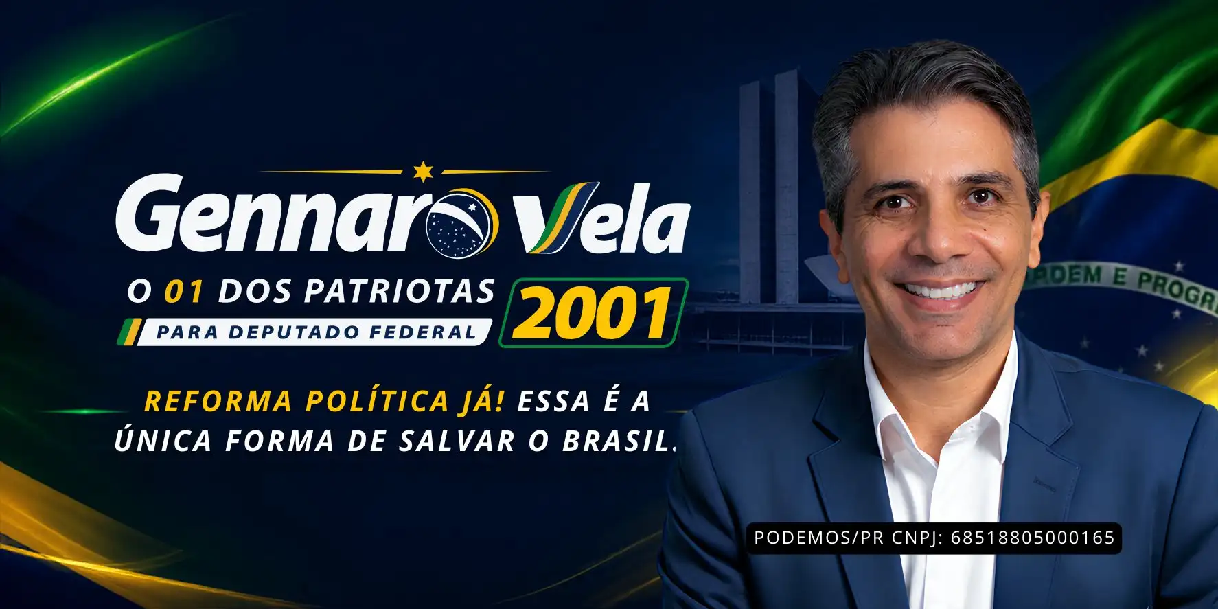 Arte 2 do cabeçalho da campanha Gennaro Vela